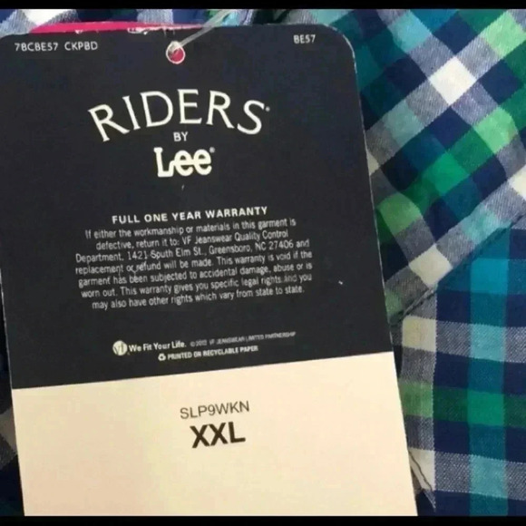 🆕Lee Plus-size Long sleeve Button Down Shirt XXL🆕 - Picture 5 of 5